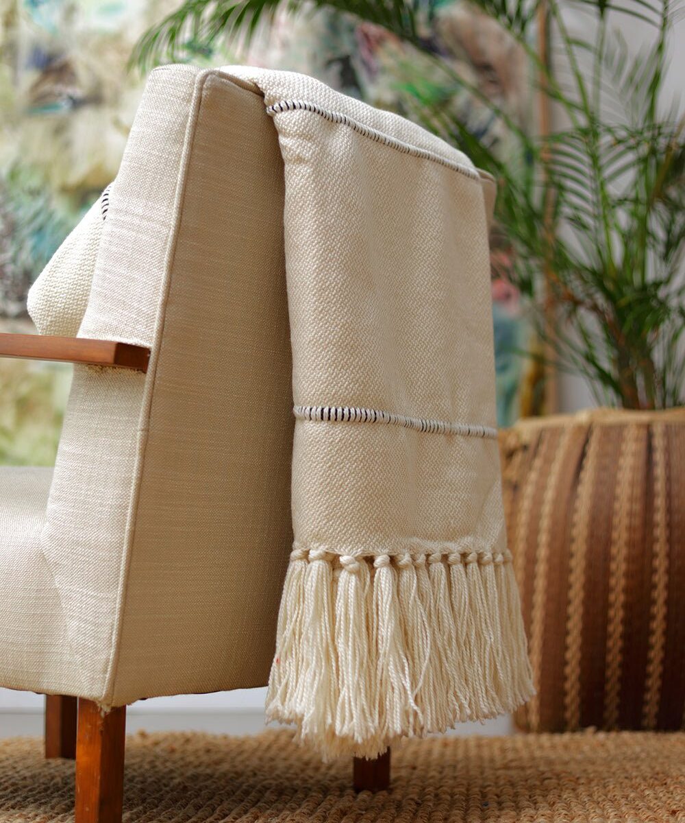 Brown Multicolor Stripe Throw